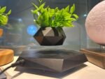 Floating magnetic levitating plant pot with greenery – Olofze UAE