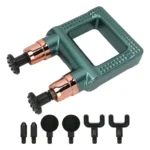 Mini Muscle Fascia Massager dual-head red model with 4 massage heads.