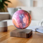 Levitating galaxy moon lamp with 18 colors on magnetic base – Olofze UAE