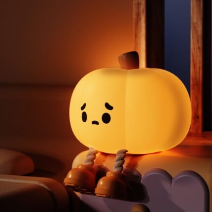 Little Pumpkin Silicone Night Light rechargeable soft LED lamp
