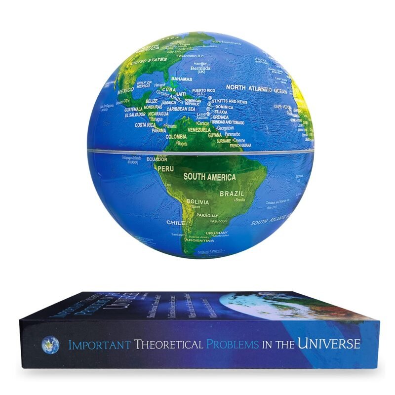 Flagest Magnetic Levitation Floating Globe with Rotating Gradient Light and Book-Style Base