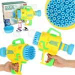 Rocket electric bubble machine with 48 holes in multiple colors