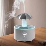 Umbrella Humidifier Aromatherapy Diffuser White 300ml with 7-Color LED