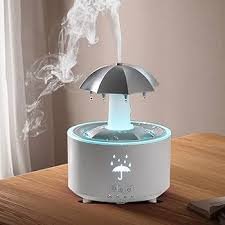 Umbrella Humidifier Aromatherapy Diffuser White 300ml with 7-Color LED