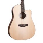 Siltron 41 inch acoustic guitar natural wood
