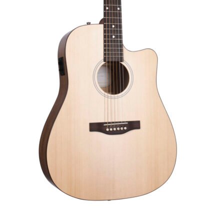 Siltron 41 inch acoustic guitar natural wood