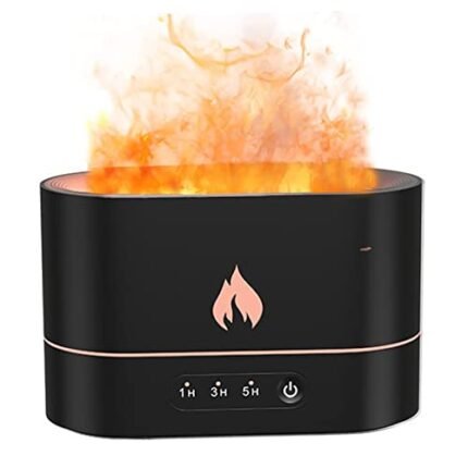 Flame Essential Oil Diffuser with 7 Color LED Light Humidifier