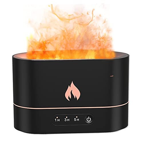 Flame Essential Oil Diffuser with 7 Color LED Light Humidifier