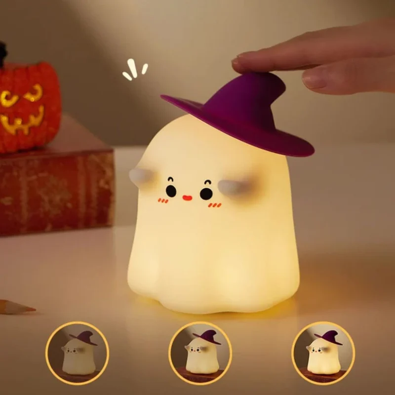 Ghostess silicone night lamp cute Halloween LED light