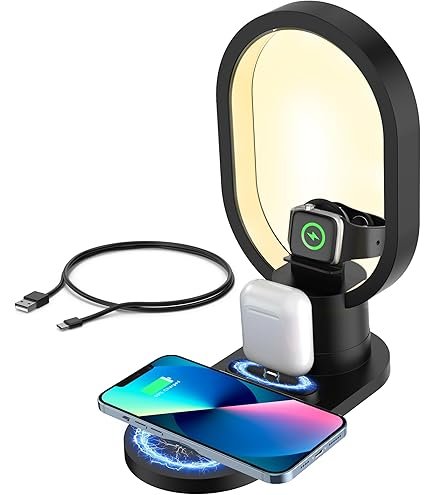 AY-41 4 in 1 fast wireless charger with LED night light