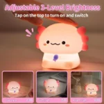 Baby Newt Silicone Night Lamp rechargeable axolotl LED light