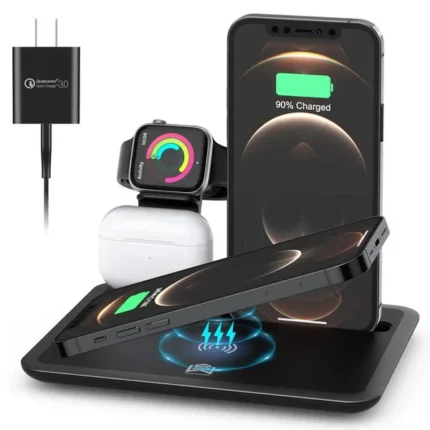 YM-UD17 4 in 1 wireless charging station fast magnetic charger stand