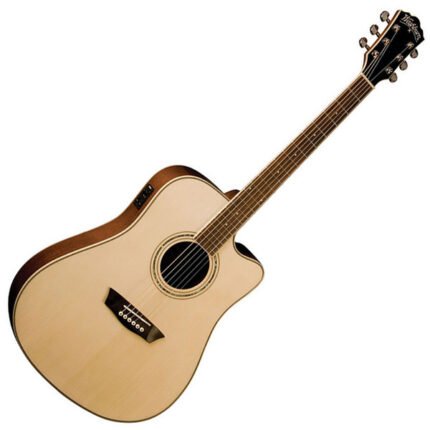 Siltron 41 inch acoustic guitar natural wood