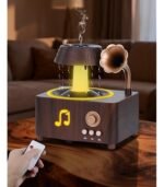 V98 vintage record player aroma diffuser with LED mist and timer function