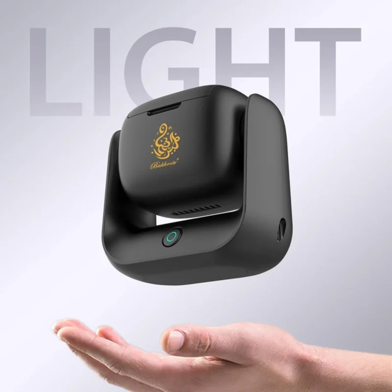 Bakhoor portable incense burner with 90 degree rotation and rechargeable battery